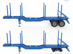 trailer for carrying logs 3d printing model Modelo de Impressão 3D