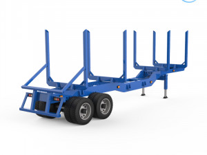 trailer for carrying logs 3d printing model Modelo de Impressão 3D