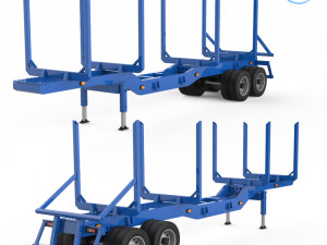 trailer for carrying logs 3d printing model Modelo de Impressão 3D