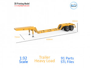 trailer heavy load 3d printing model 3Dプリントモデル