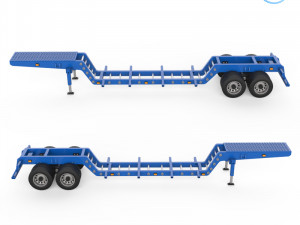 heavy trailer with container 3d printing model Model Cetak 3D