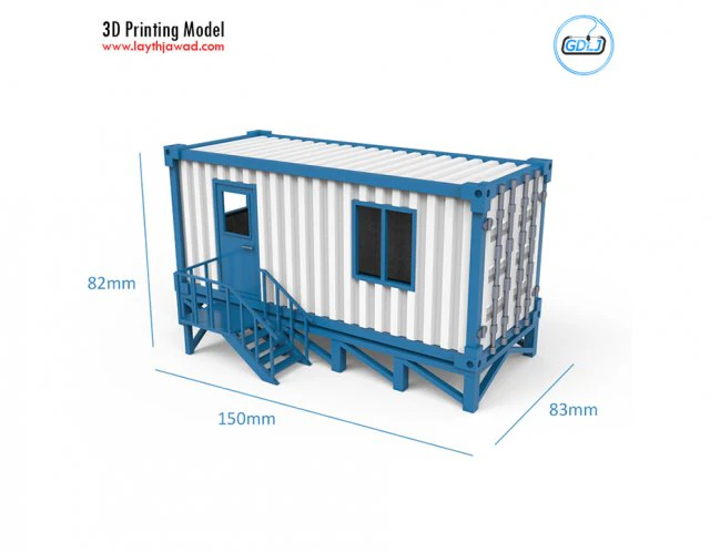 portable office container 3d printing model 3D Print Model .c4d .max .obj .3ds .fbx .stl .blend