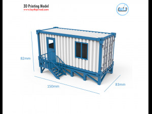 portable office container 3d printing model 3D Print Model