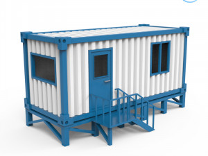 portable office container 3d printing model 3Dプリントモデル