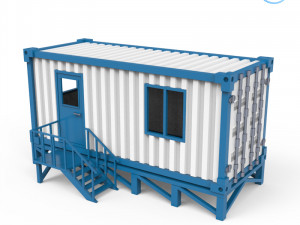 portable office container 3d printing model 3Dプリントモデル