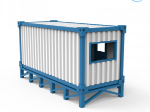 portable office container 3d printing model 3Dプリントモデル