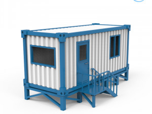 portable office container 3d printing model 3Dプリントモデル