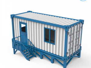 portable office container 3d printing model 3Dプリントモデル