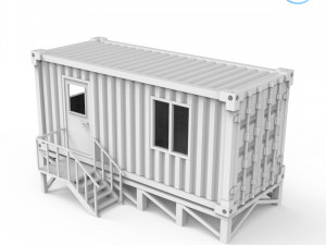 portable office container 3d printing model 3Dプリントモデル