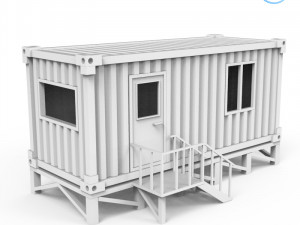 portable office container 3d printing model 3Dプリントモデル