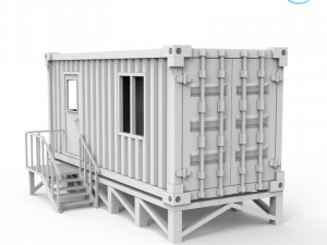 portable office container 3d printing model 3Dプリントモデル