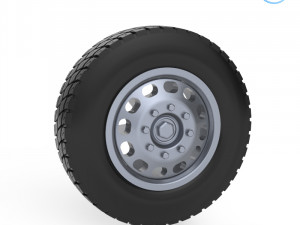truck tire mold with 3 wheels 3d printing model Modèles 3D en vedette