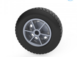 truck tire mold with 3 wheels 3d printing model Modèles 3D en vedette