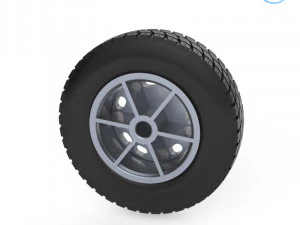 truck tire mold with 3 wheels 3d printing model 3D Print Model