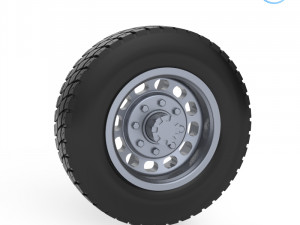 truck tire mold with 3 wheels 3d printing model Modèles 3D en vedette
