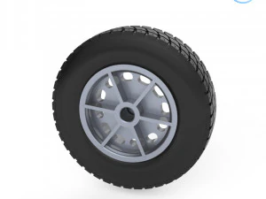 truck tire mold with 3 wheels 3d printing model 3D Print Model