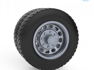 truck tire mold with 3 wheels 3d printing model Modèles 3D en vedette