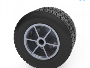 truck tire mold with 3 wheels 3d printing model Modèles 3D en vedette