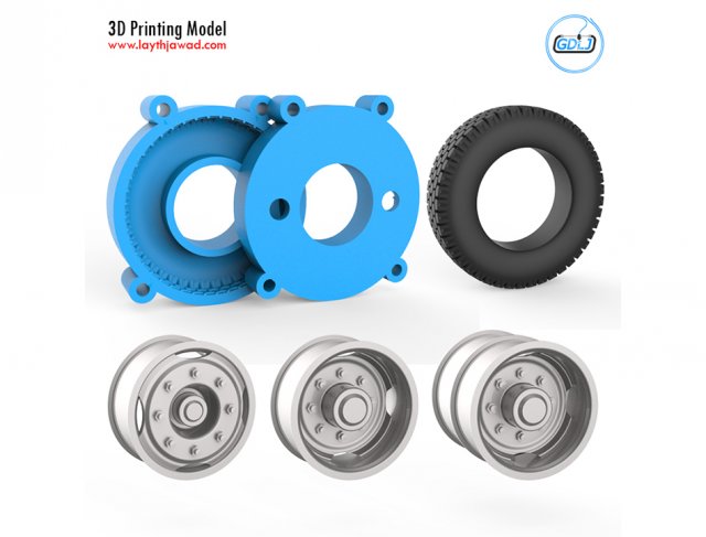 tire mold with standard wheels 3D प्रिंट मॉडल .c4d .max .obj .3ds .fbx .stl .blend 