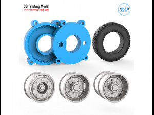 tire mold with standard wheels Modello di stampa 3D