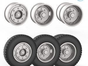 tire mold with standard wheels 3D प्रिंट मॉडल