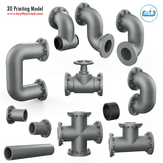 pipe assembly 3D Print Model .c4d .max .obj .3ds .fbx .stl .blend