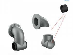 pipe assembly 3D-printmodel