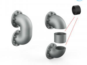 pipe assembly 3D-printmodel