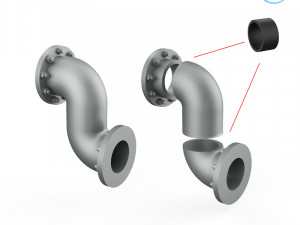 pipe assembly 3D-printmodel