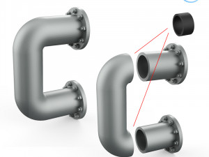 pipe assembly 3D-printmodel