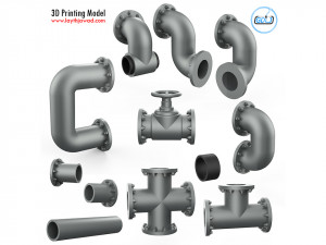 pipe assembly 3D-printmodel