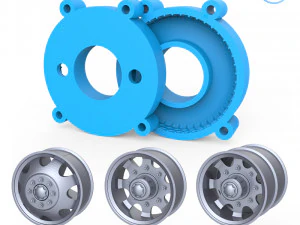 truck tire mold with 3 wheels 3d printing model 3D Print Model