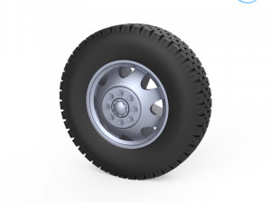 truck tire mold with 3 wheels 3d printing model Modelo de Impressão 3D