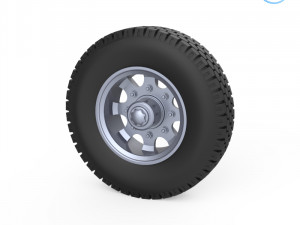 truck tire mold with 3 wheels 3d printing model Modelo de Impressão 3D