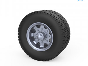 truck tire mold with 3 wheels 3d printing model Modelo de Impressão 3D