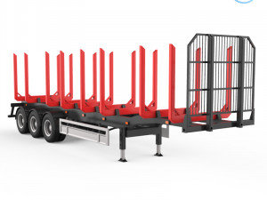 trailer for carrying logs Modello di stampa 3D