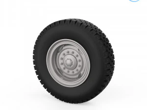 truck tire mold with 3 wheels 3D Print Model