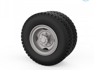 truck tire mold with 3 wheels Modelo de Impressão 3D