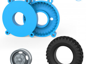 truck tire mold with wheel 3D Принт Модель