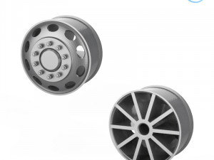 truck tire mold with 3 wheels 3D Print Model