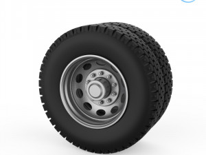 truck tire mold with 3 wheels 3D Print Model