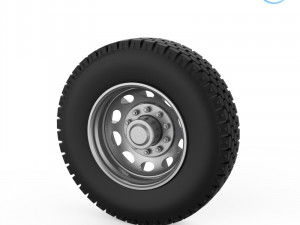 truck tire mold with 3 wheels 3D Print Model