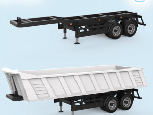 heavy tipper trailer Model do druku 3D