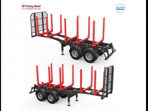 trailer for carrying logs 3D Print Model