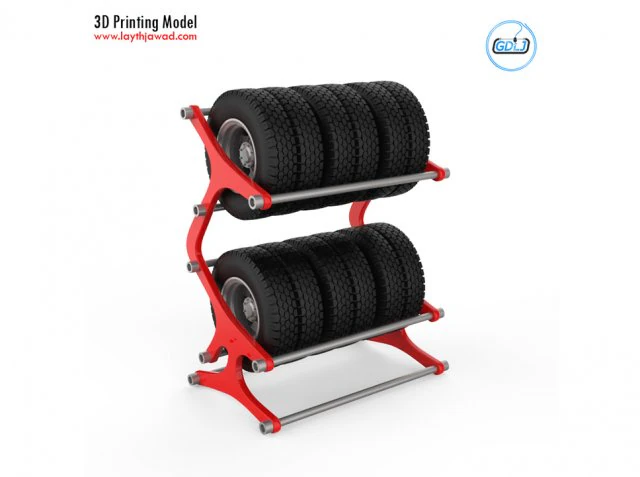 tyre rack 3D Print Model .c4d .max .obj .3ds .fbx .stl .blend