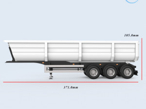 dumper trailer Modello di stampa 3D