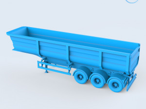 dumper trailer Modello di stampa 3D
