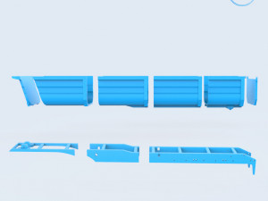 dumper trailer Modello di stampa 3D