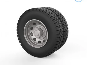 truck wheels 1-32 3D Print Model