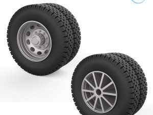 truck wheels 1-32 Modelo de Impressão 3D